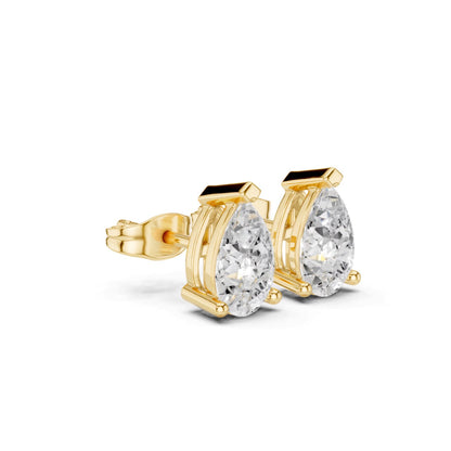 Matisha Pear Elegance Diamond Stud Earrings