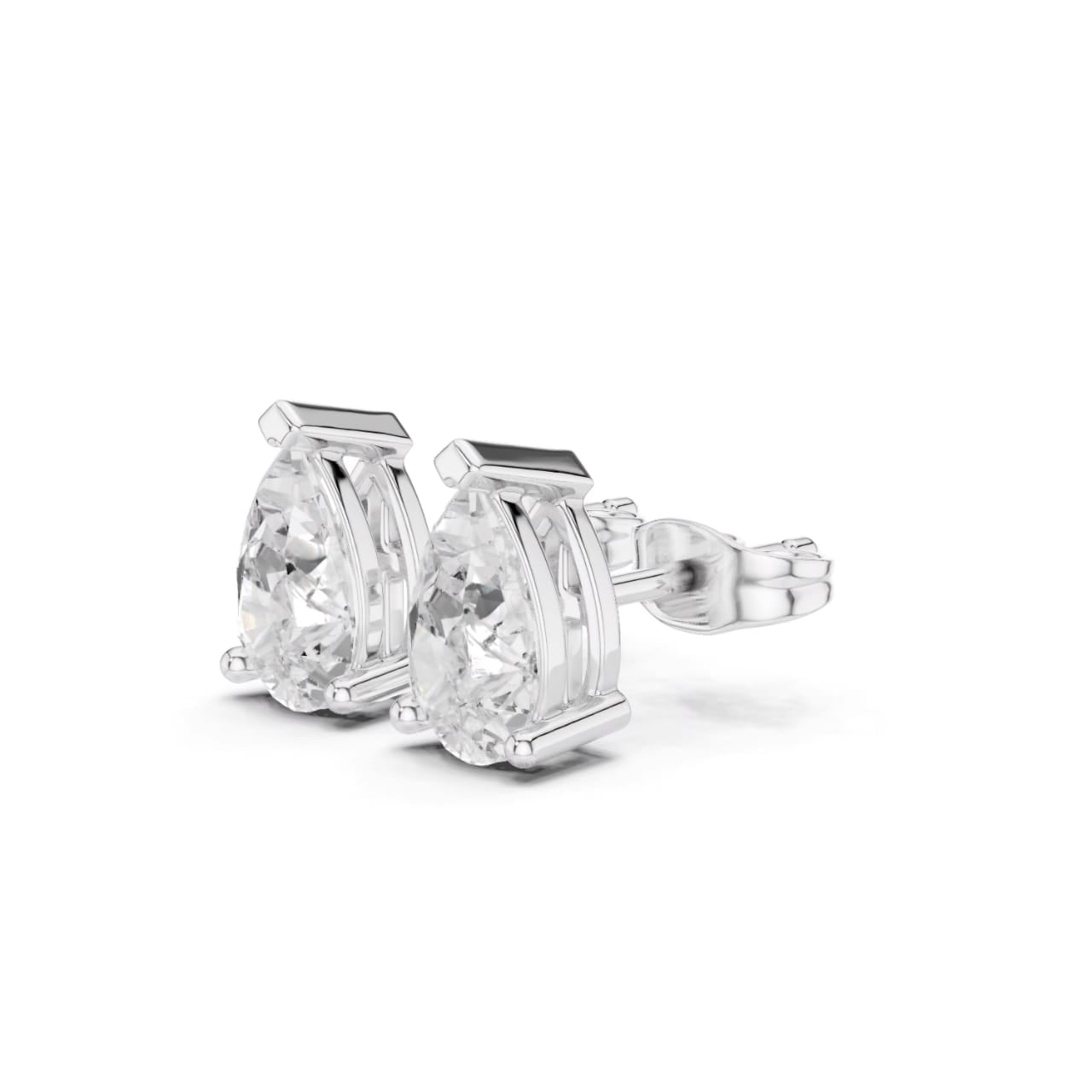 Matisha Pear Elegance Diamond Stud Earrings