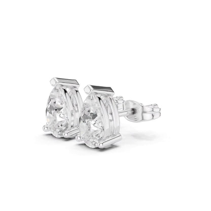 Matisha Pear Elegance Diamond Stud Earrings