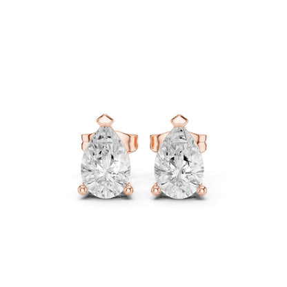 Matisha Pear Elegance Diamond Stud Earrings