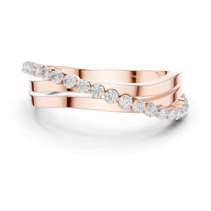 Matisha Crisscross Glow Multi-Row Diamond Ring