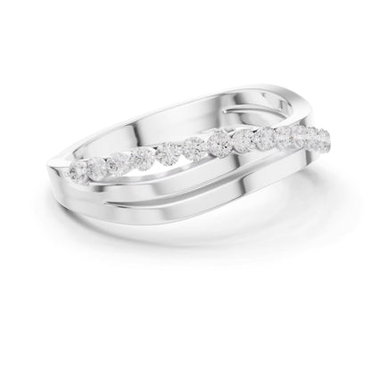 Matisha Crisscross Glow Multi-Row Diamond Ring