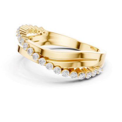 Matisha Crisscross Glow Multi-Row Diamond Ring