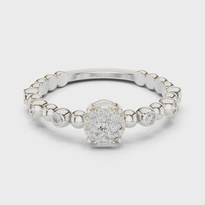 Starlit Crown diamond ring in white gold

Crown-inspired lab-grown diamond ring close-up

Elegant diamond crown ring for women
