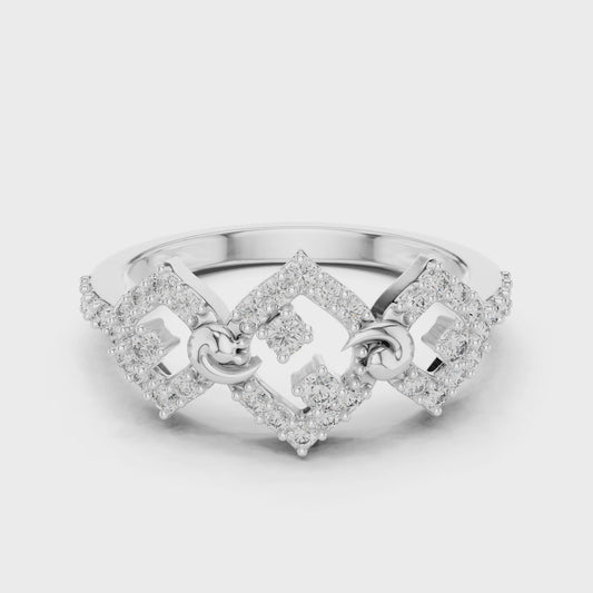 Lab-grown diamond women’s ring with elegant design and high-polish finish