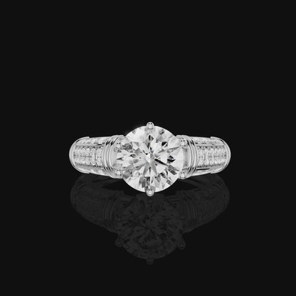Matisha Elegant Solitaire Style Diamond Ring