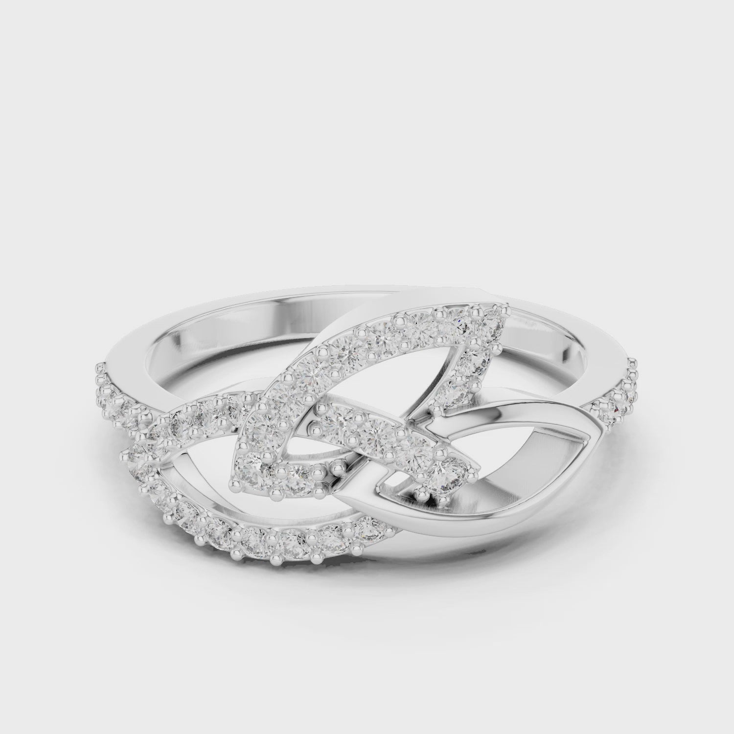Women’s lab-grown diamond ring with elegant design and high-polish finish