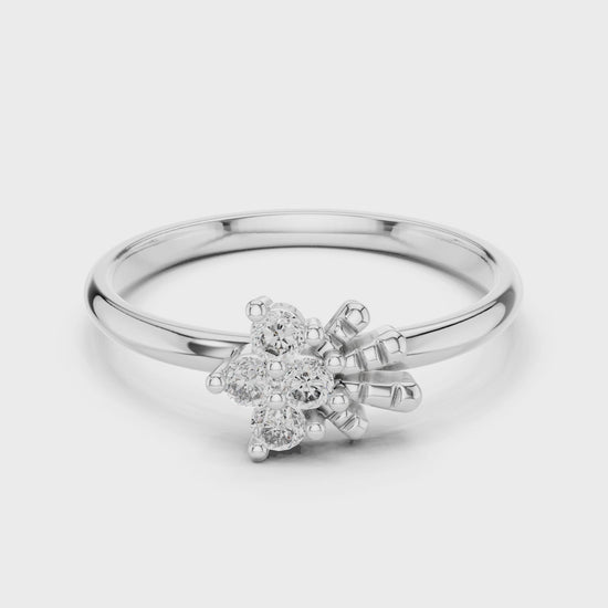 Lab-grown diamond women’s ring with elegant design and high-polish finish