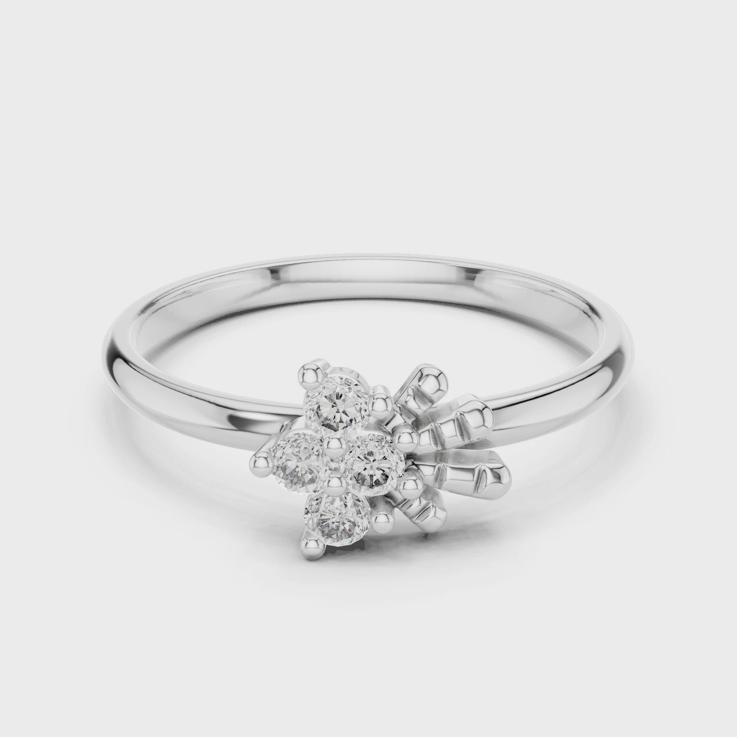 Lab-grown diamond women’s ring with elegant design and high-polish finish