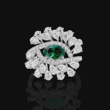 Celestial Floral Diamond Statement Ring | Enchanted Bloom Diamond