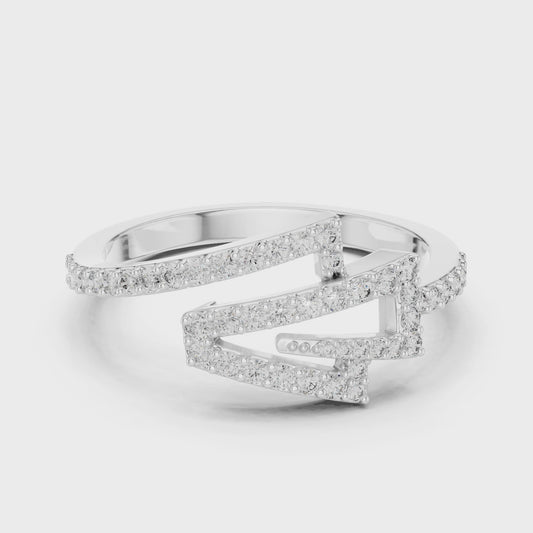 Ladies lab-grown diamond ring with elegant design and high-polish finish