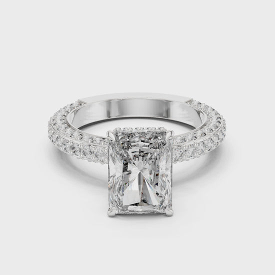 Radiant Bloom diamond engagement ring in white gold

Lab-grown diamond floral bloom engagement ring

Elegant floral pavé engagement ring