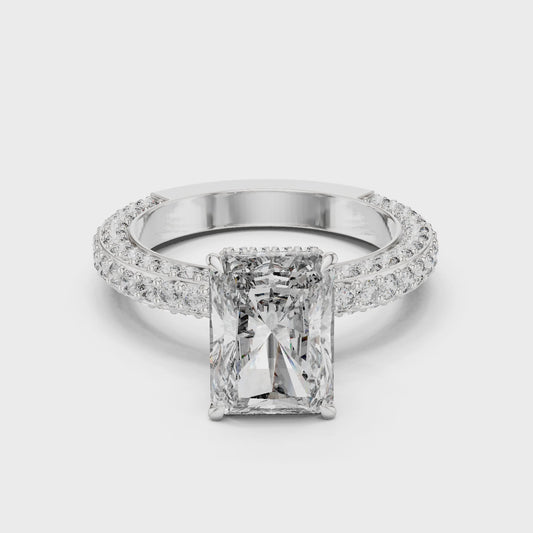 Radiant Bloom diamond engagement ring in white gold

Lab-grown diamond floral bloom engagement ring

Elegant floral pavé engagement ring