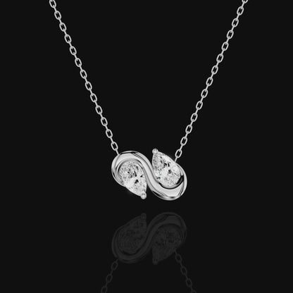 Elegant Pear Shape Infinity Pendant Necklace