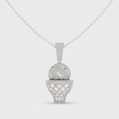 Basketball hoop pendant necklace with lab-grown diamonds in white gold

Sport-inspired diamond pendant featuring basketball hoop design

Modern unisex necklace with sparkling lab-grown diamonds