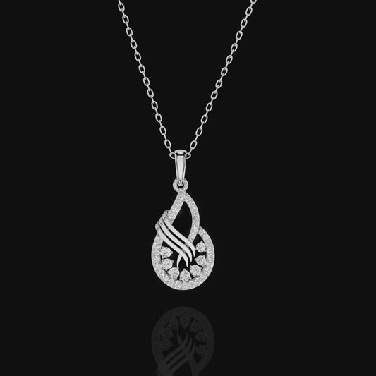Elegant Diamond Teardrop Pendant | Matisha Jewels