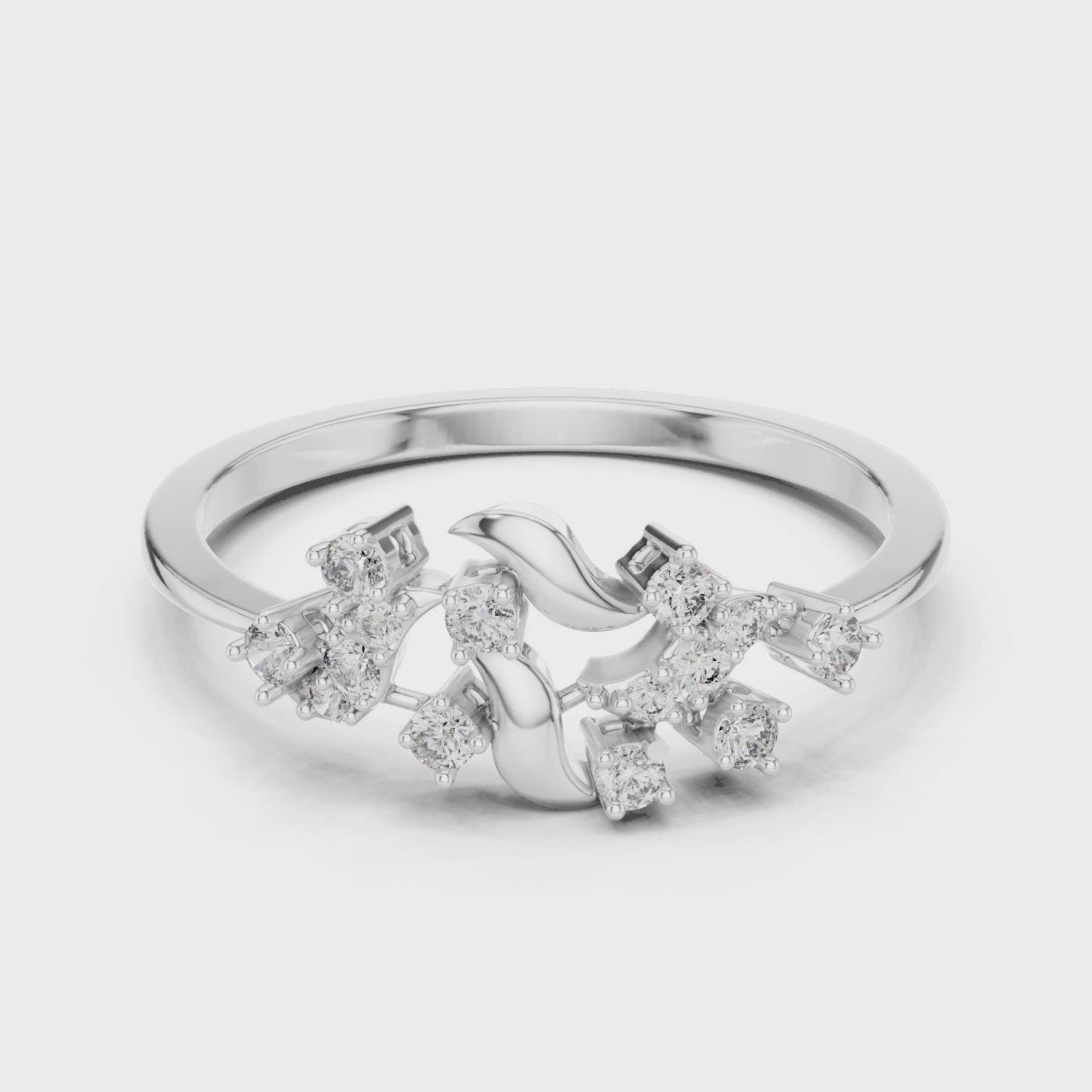 Ladies lab-grown diamond ring with elegant design and high-polish finish