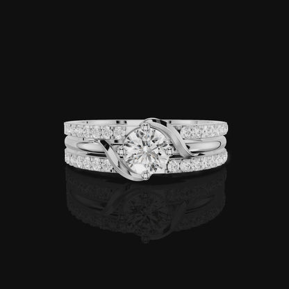 Timeless Crossover Diamond Ring | Matisha Jewels