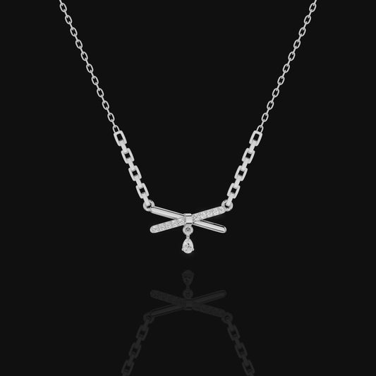Crisscross Diamond Drop Pendant Necklace | Matisha Jewels