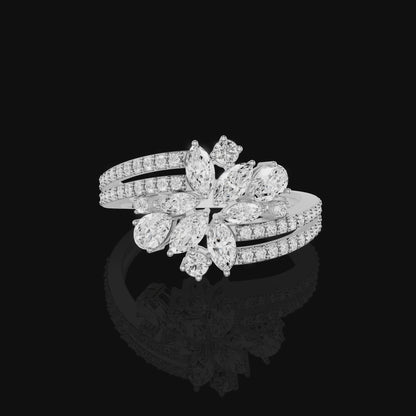 Floral Marquise Stone Statement Ring | Mathisha Jewels