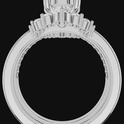 Pear Cut Diamond Ring,Elegant Split Shank Statement Ring, Luxury Fine Jewelry