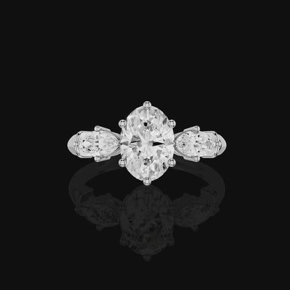 Oval Diamond Grandeur Trilogy Ring